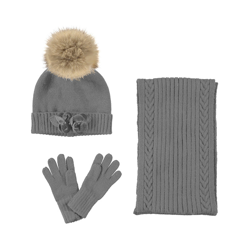 Gray Hat Scarf Set 