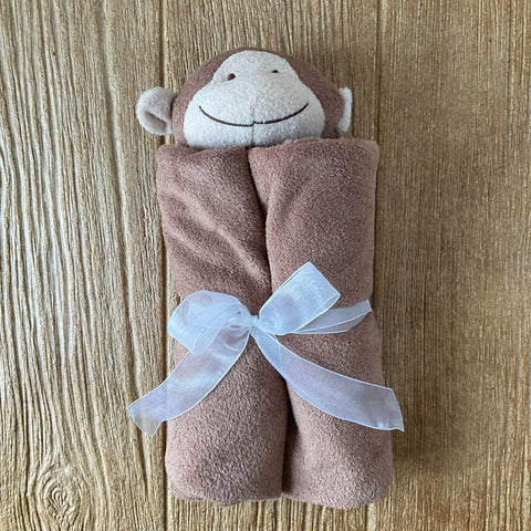 AD Monkey Brown Napping Blanket