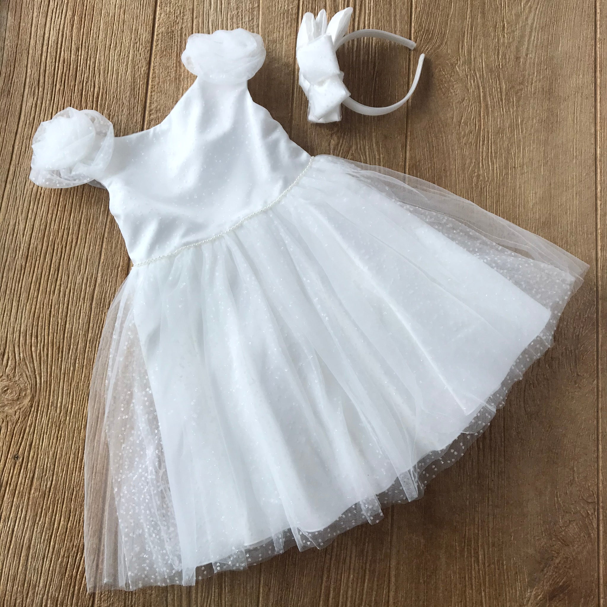 AL 5006 1 White Pearl Dress