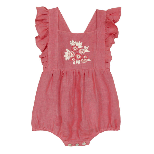 TC 33001 Floral Embroidered Romper