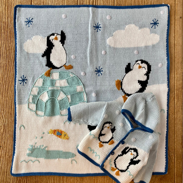 AW 478 Cool Penguins Blanket