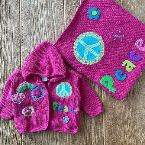 AW 426 Hot Pink Peace Sweater