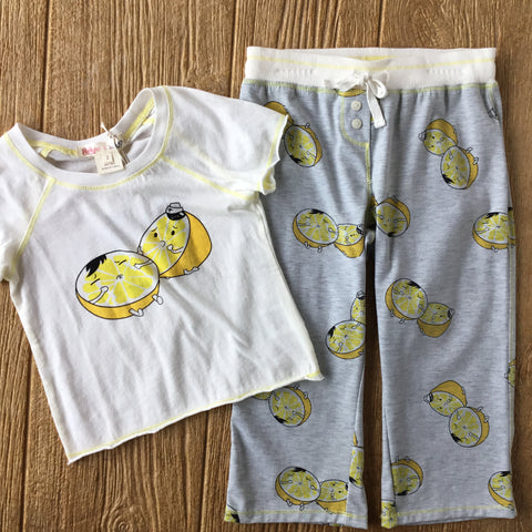 RR LPJ 07002B Lemon 2Pc Pajama Set