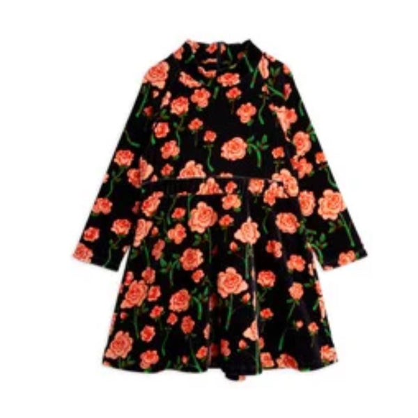 RODINI 2275011299 Black Roses Dress