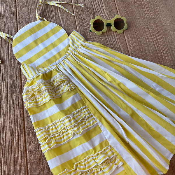 WOLF Amarilis Yellow Stripe Dress