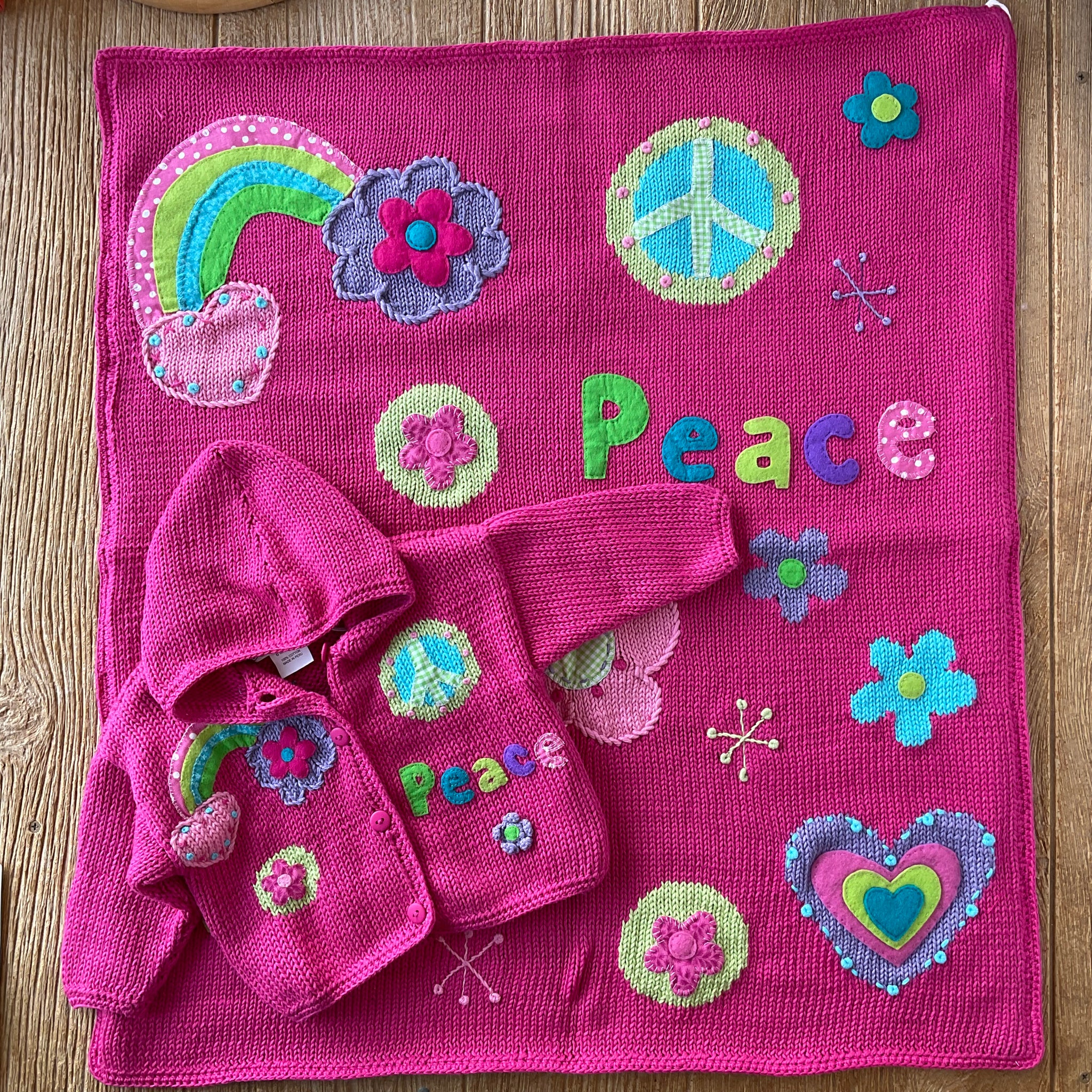 AW 426 Hot Pink Peace Blanket