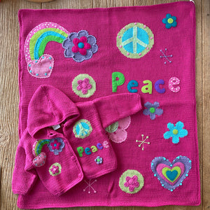 AW 426 Hot Pink Peace Blanket