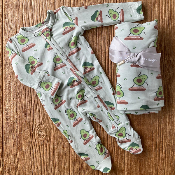 AD Green Avocado Swaddle Blanket