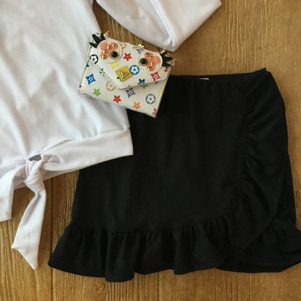AC SU 401 Black Velour Skirt