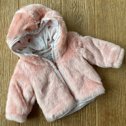 IKKS 44000 Furry Pale Pink Coat