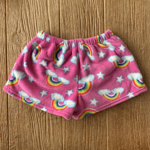 CONF 35 Fuzzy Shorts Pink Rainbow